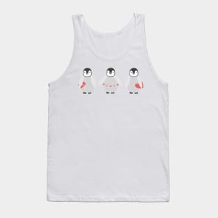 Valentine Penguins (Pink Background) Tank Top